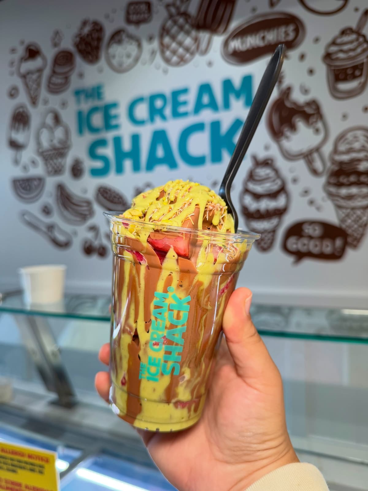 Dubai Chocolate scoop in a cup: Dubai chocolate with pistachio